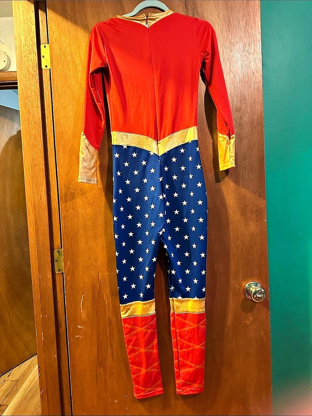 Tipsy elves Superhero Jumpsuit in Red & Blue - Picture 2 of 2